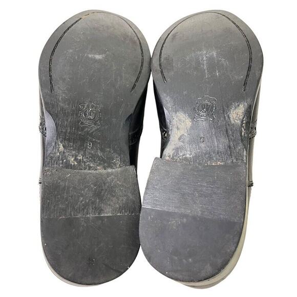 Aston Grey Collection Cross Mens Black Leather Wingtip Oxford Dress Shoes sz 9 - Picture 15 of 16